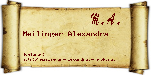 Meilinger Alexandra névjegykártya